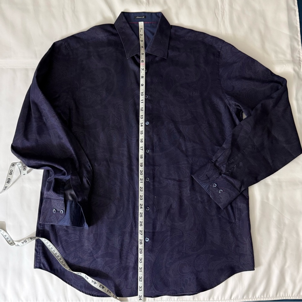 Bugatchi Uomo Classic Fit Patterned Dark Purple L… - image 8